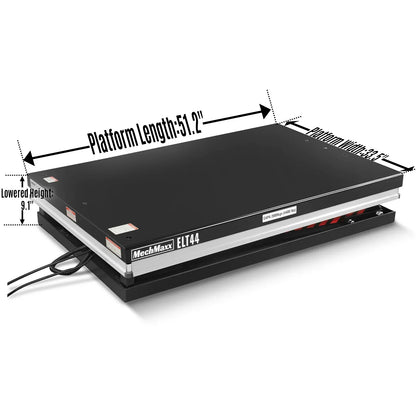 4400lbs Capacity Stationary Powered Hydraulic Lift Table,  51.2" x 33.5" Platform,  41.3" Lift Height,  UL Certified Motor,  ELT44