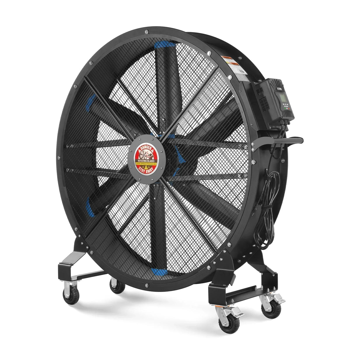 59" Portable Industrial Fan with Variable High-Efficiency PMSM Motor,Mobile High Volume Floor Fan for Warehouse,Workshop & Gym
