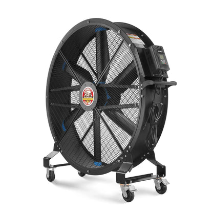 59" Portable Industrial Fan with Variable High-Efficiency PMSM Motor,Mobile High Volume Floor Fan for Warehouse,Workshop & Gym