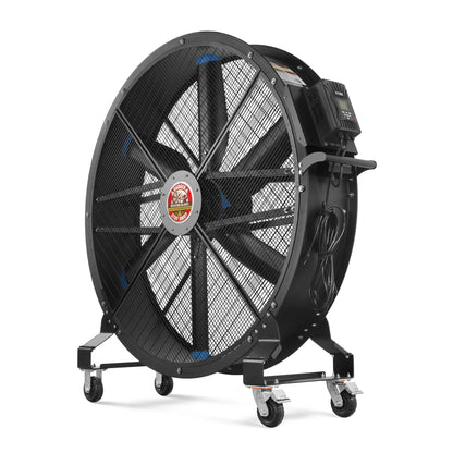 59" Portable Industrial Fan with Variable High-Efficiency PMSM Motor,Mobile High Volume Floor Fan for Warehouse,Workshop & Gym