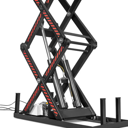 2200 lbs Capacity Stationary Electric Hydraulic Double Scissor Lift Table - 51.2" x 32.3" Platform,  70.1" Lift Height,  UL Certified Motor,  ELTD22