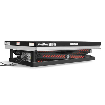 2200 lbs Capacity Stationary Electric Hydraulic Double Scissor Lift Table - 51.2" x 32.3" Platform,  70.1" Lift Height,  UL Certified Motor,  ELTD22