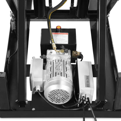 2200 lbs Capacity Stationary Electric Hydraulic Double Scissor Lift Table - 51.2" x 32.3" Platform,  70.1" Lift Height,  UL Certified Motor,  ELTD22