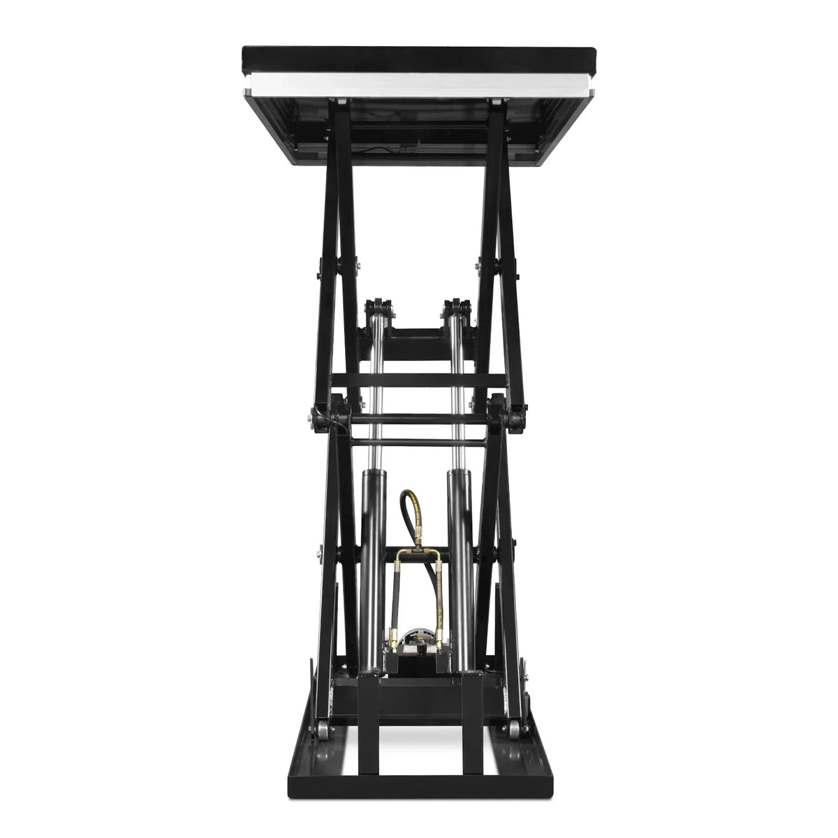 2200 lbs Capacity Stationary Electric Hydraulic Double Scissor Lift Table - 51.2" x 32.3" Platform,  70.1" Lift Height,  UL Certified Motor,  ELTD22