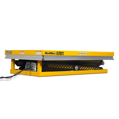 2200 lbs Capacity Stationary Electric Hydraulic Double Scissor Lift Table - 51.2" x 32.3" Platform,  70.1" Lift Height,  UL Certified Motor,  ELTD22