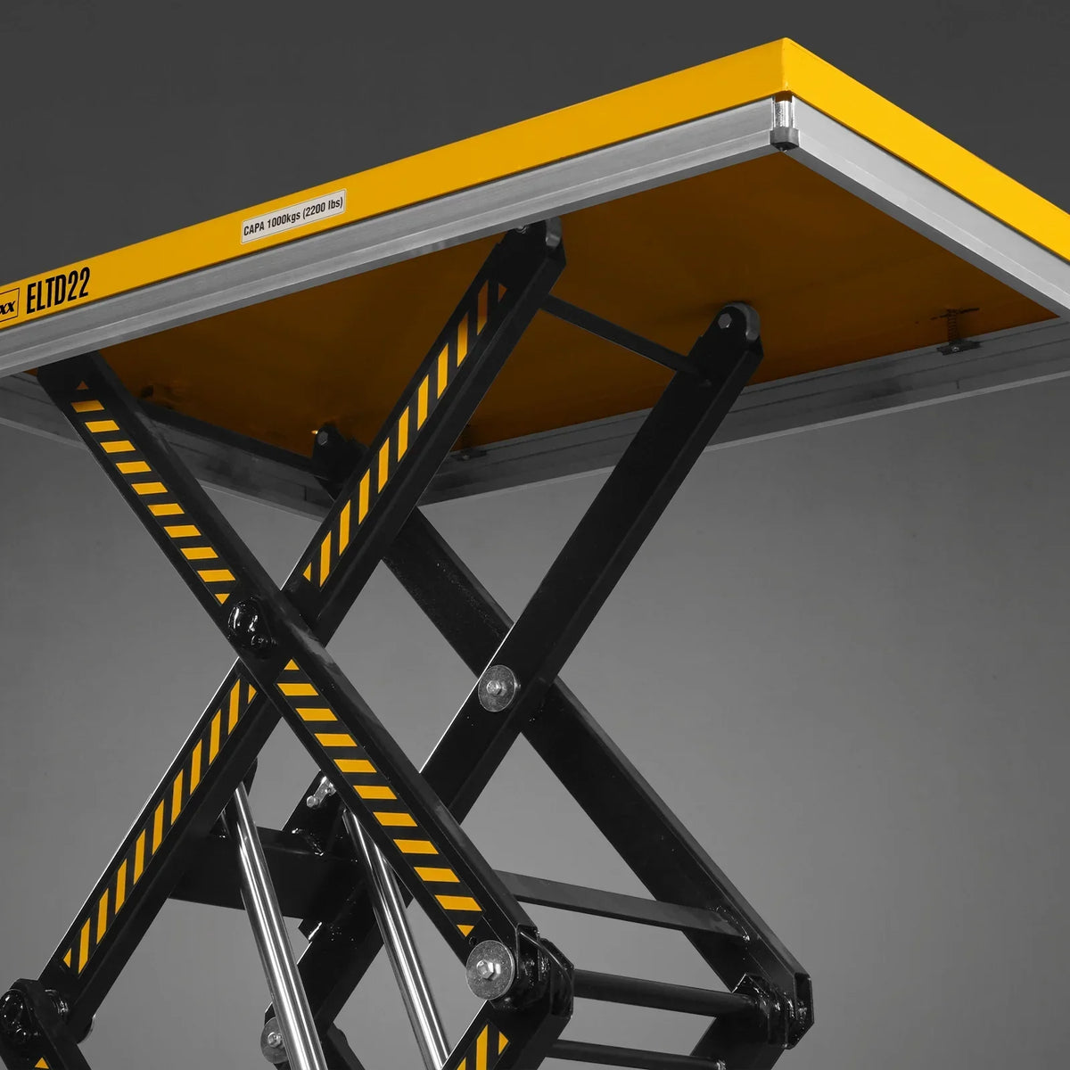 2200 lbs Capacity Stationary Electric Hydraulic Double Scissor Lift Table - 51.2" x 32.3" Platform,  70.1" Lift Height,  UL Certified Motor,  ELTD22