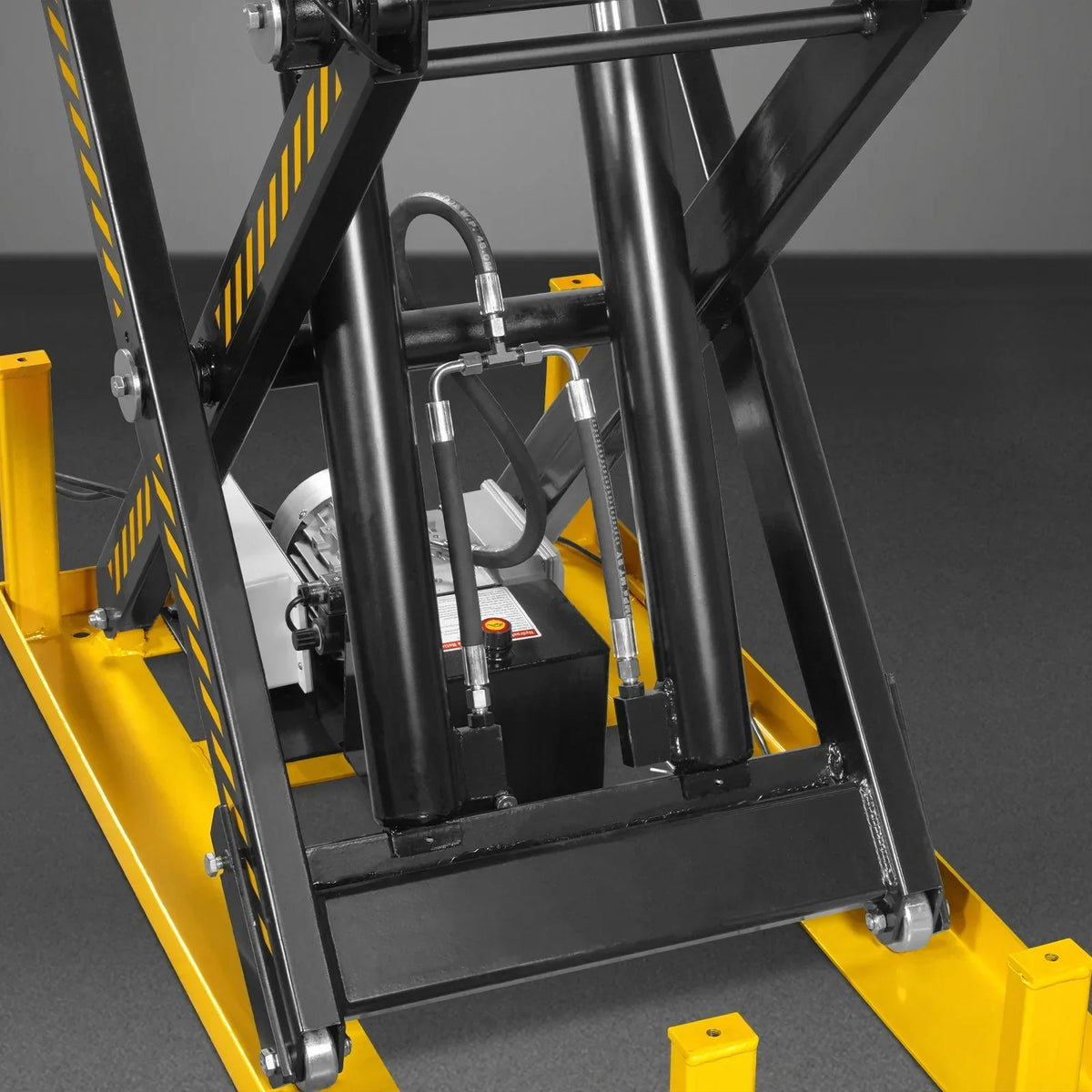 2200 lbs Capacity Stationary Electric Hydraulic Double Scissor Lift Table - 51.2" x 32.3" Platform,  70.1" Lift Height,  UL Certified Motor,  ELTD22