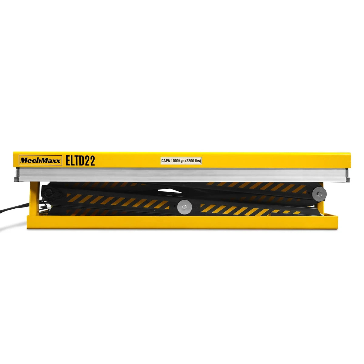 2200 lbs Capacity Stationary Electric Hydraulic Double Scissor Lift Table - 51.2" x 32.3" Platform,  70.1" Lift Height,  UL Certified Motor,  ELTD22