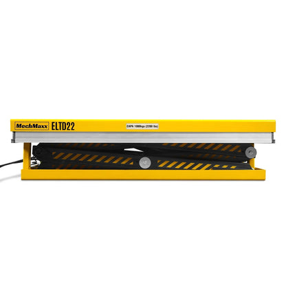 2200 lbs Capacity Stationary Electric Hydraulic Double Scissor Lift Table - 51.2" x 32.3" Platform,  70.1" Lift Height,  UL Certified Motor,  ELTD22