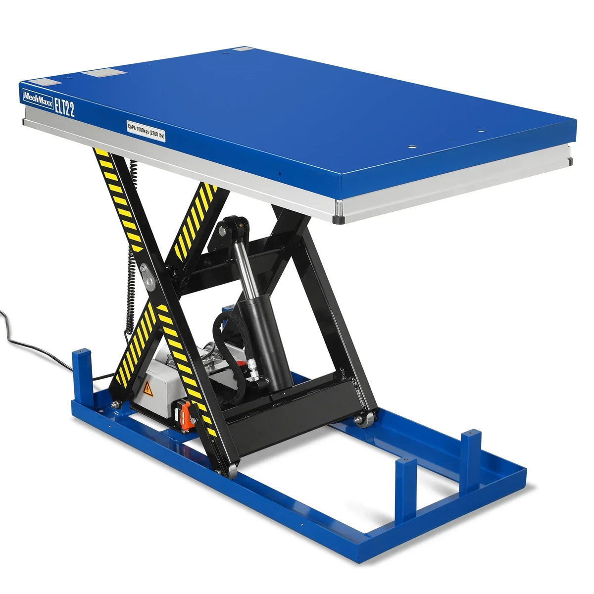 Wireless Remote Control Electric Hydraulic Lift Table, 2200lb Capacity, 51.2" x 32.3" Platform, 42.1" Lift Height, ELT22