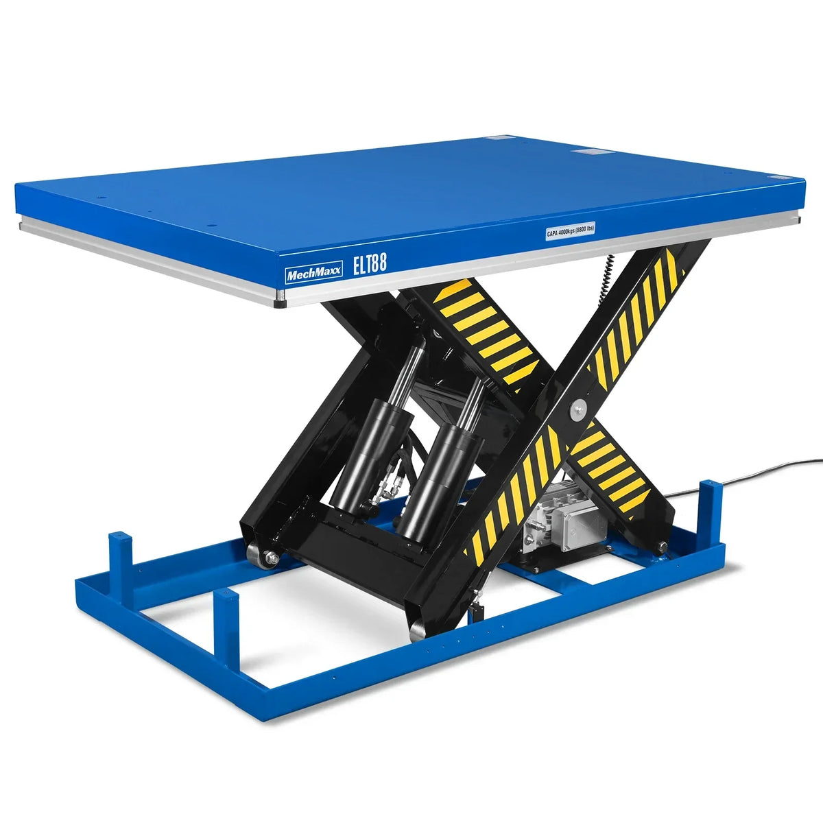 Wireless Remote Control Electric Hydraulic Lift Table, 8800lb Capacity, 66.9" x 47.2" Platform, 45.7" Lift Height, ELT88