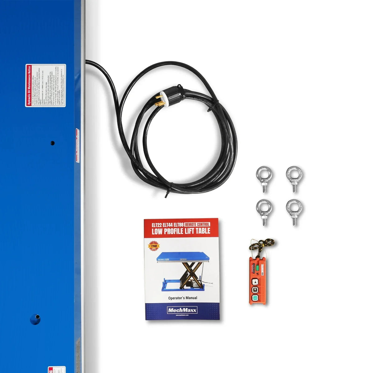 Wireless Remote Control Electric Hydraulic Lift Table, 8800lb Capacity, 66.9" x 47.2" Platform, 45.7" Lift Height, ELT88