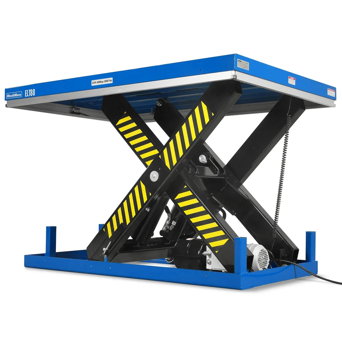 Wireless Remote Control Electric Hydraulic Lift Table, 8800lb Capacity, 66.9" x 47.2" Platform, 45.7" Lift Height, ELT88