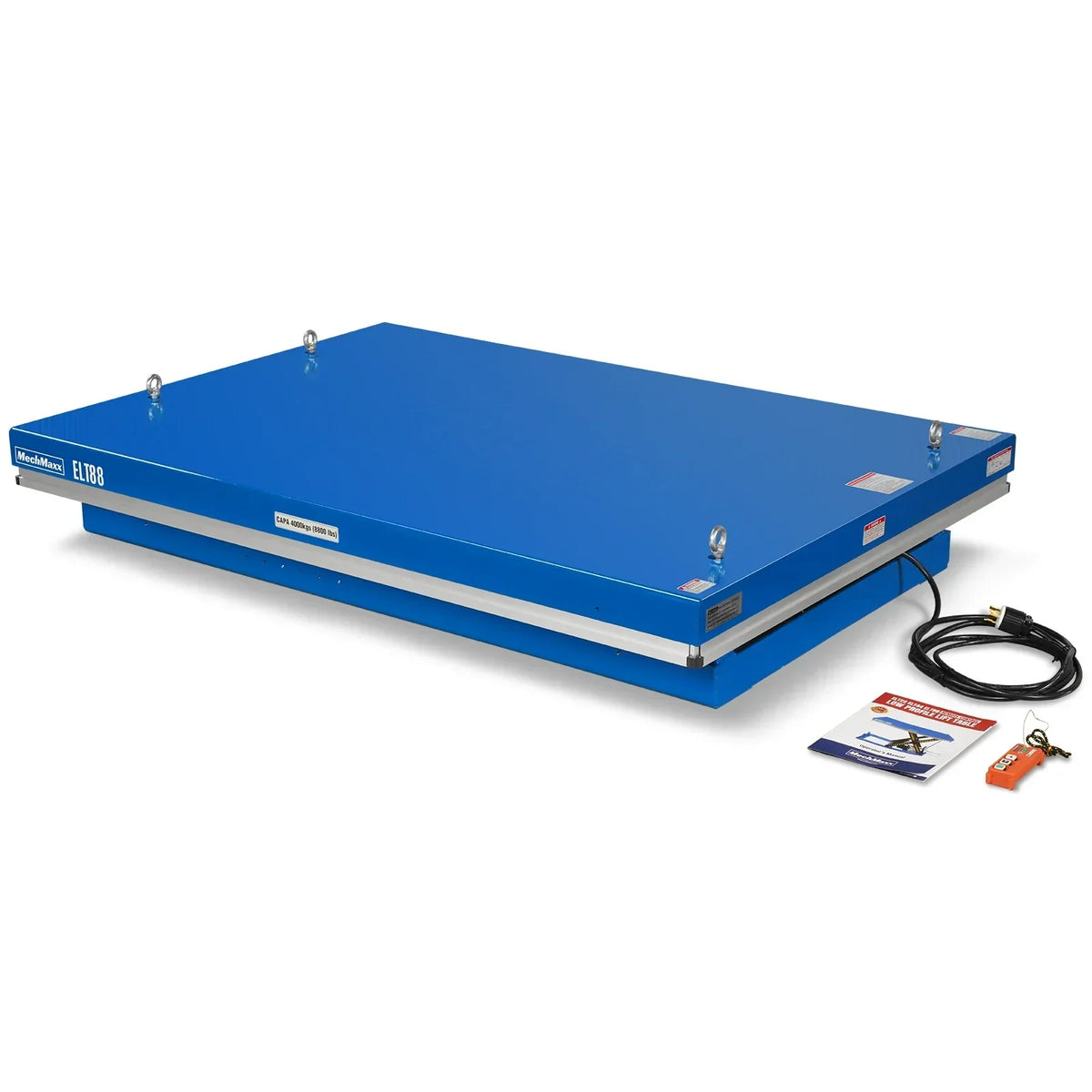 Wireless Remote Control Electric Hydraulic Lift Table, 8800lb Capacity, 66.9" x 47.2" Platform, 45.7" Lift Height, ELT88