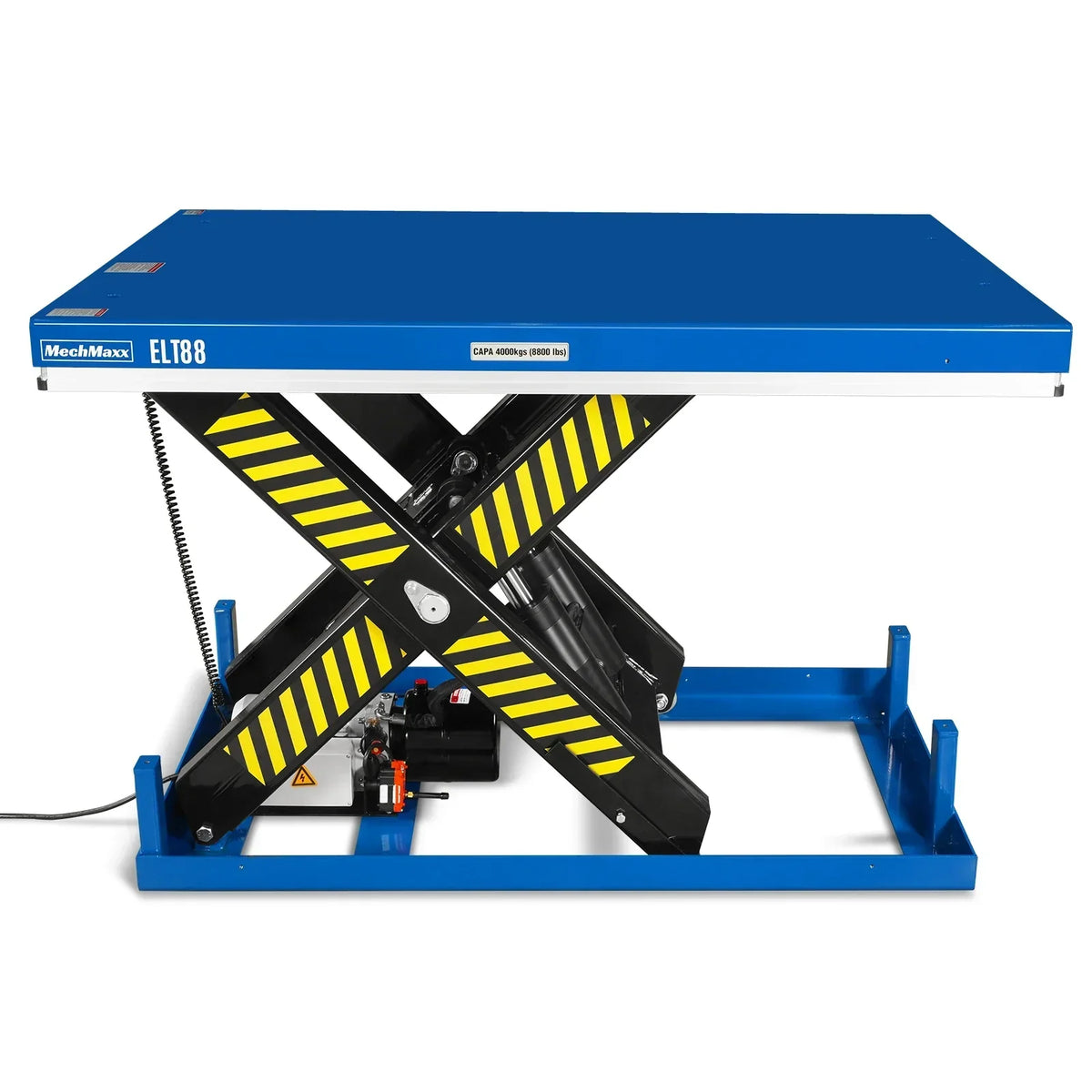 Wireless Remote Control Electric Hydraulic Lift Table, 8800lb Capacity, 66.9" x 47.2" Platform, 45.7" Lift Height, ELT88