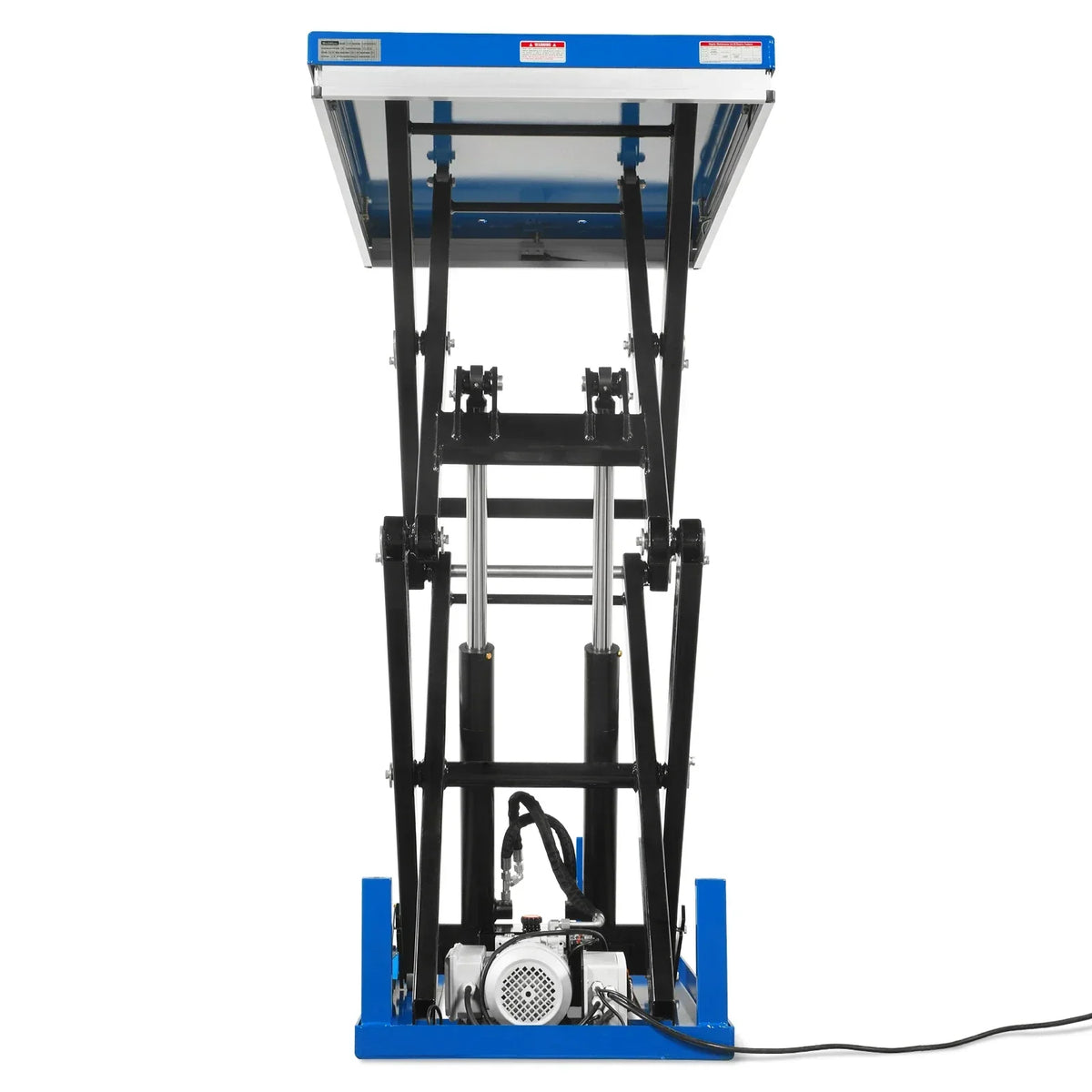 Wireless Remote Control Double Scissor Electric Hydraulic Lift Table, 2200lb Capacity, 51.2" x 32.3" Platform, 70" Lift Height, ELTD22