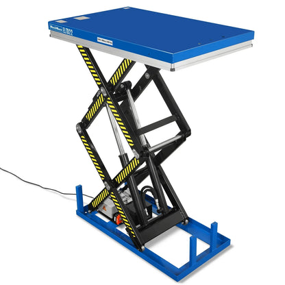 Wireless Remote Control Double Scissor Electric Hydraulic Lift Table, 2200lb Capacity, 51.2" x 32.3" Platform, 70" Lift Height, ELTD22