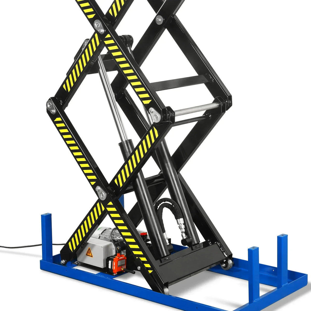Wireless Remote Control Double Scissor Electric Hydraulic Lift Table, 2200lb Capacity, 51.2" x 32.3" Platform, 70" Lift Height, ELTD22