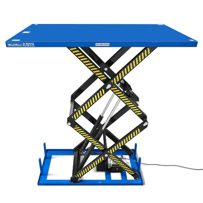 Wireless Remote Control Double Scissor Electric Hydraulic Lift Table, 2200lb Capacity, 86.6" x 51.2" Large Platform, 102.4" Lift Height, ELTD22L