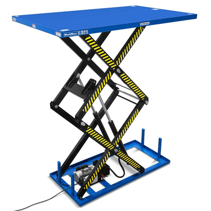 Wireless Remote Control Double Scissor Electric Hydraulic Lift Table, 2200lb Capacity, 86.6" x 51.2" Large Platform, 102.4" Lift Height, ELTD22L
