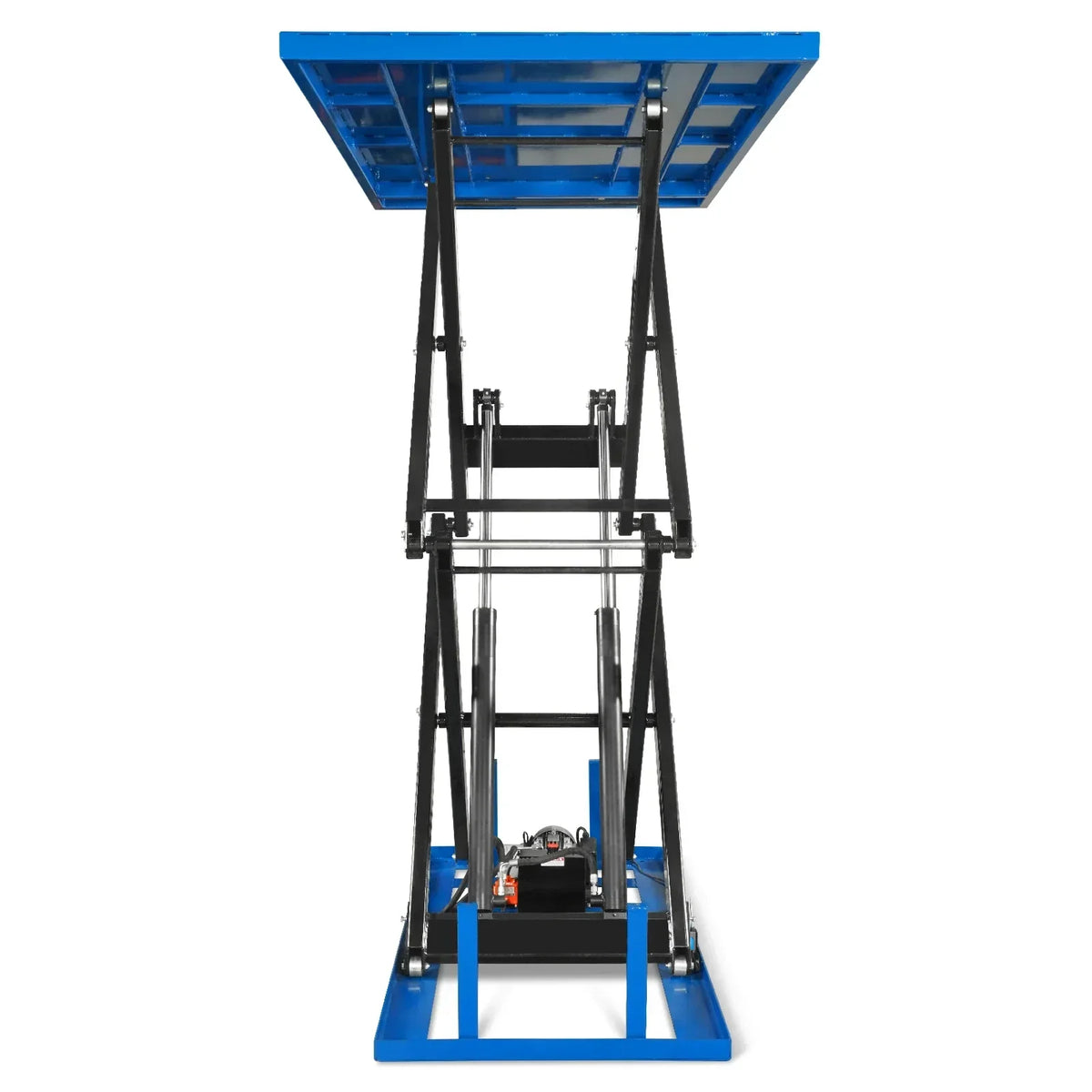 Wireless Remote Control Double Scissor Electric Hydraulic Lift Table, 2200lb Capacity, 86.6" x 51.2" Large Platform, 102.4" Lift Height, ELTD22L