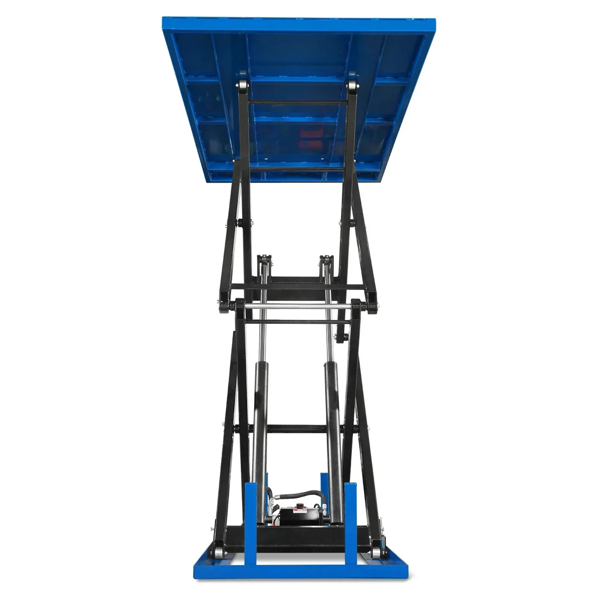 Wireless Remote Control Double Scissor Electric Hydraulic Lift Table, 2200lb Capacity, 86.6" x 51.2" Large Platform, 102.4" Lift Height, ELTD22L
