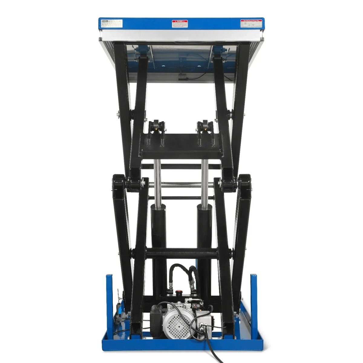 Wireless Remote Control Double Scissor Electric Hydraulic Lift Table, 4400lb Capacity, 51.2" x 33.5" Platform, 72.6" Lift Height, ELTD44