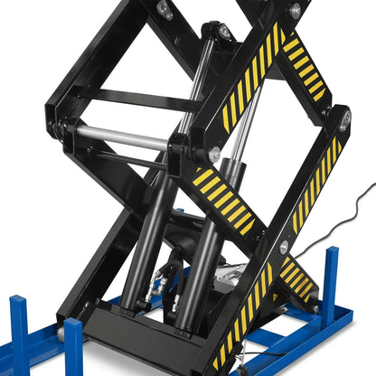 Wireless Remote Control Double Scissor Electric Hydraulic Lift Table, 4400lb Capacity, 51.2" x 33.5" Platform, 72.6" Lift Height, ELTD44