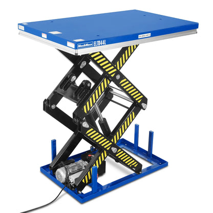 Wireless Remote Control Double Scissor Electric Hydraulic Lift Table, 4400lb Capacity, 63" x 39.4" Large Platform, 72.6" Lift Height, ELTD44L