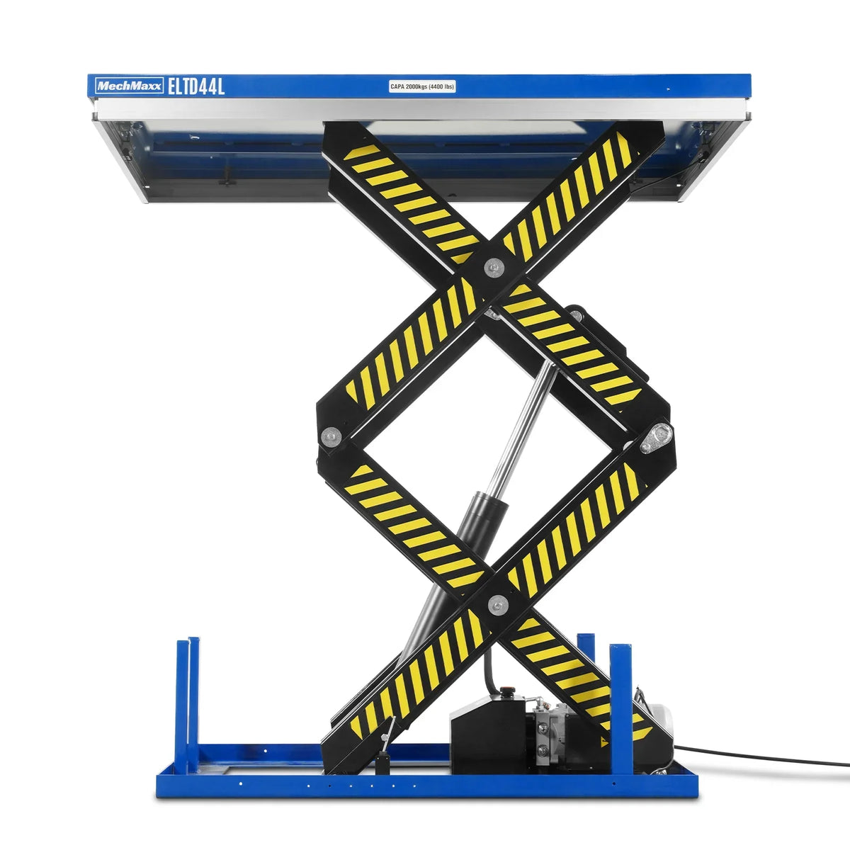 Wireless Remote Control Double Scissor Electric Hydraulic Lift Table, 4400lb Capacity, 63" x 39.4" Large Platform, 72.6" Lift Height, ELTD44L