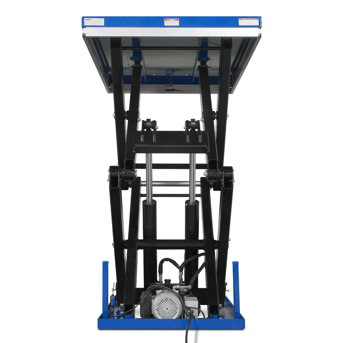 Wireless Remote Control Double Scissor Electric Hydraulic Lift Table, 4400lb Capacity, 63" x 39.4" Large Platform, 72.6" Lift Height, ELTD44L