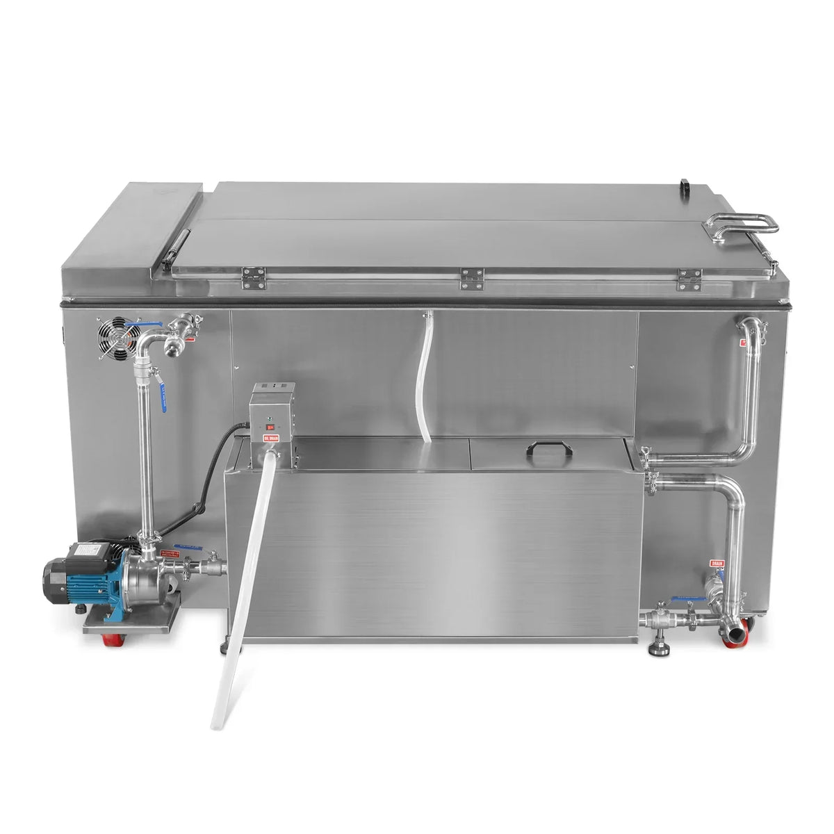207 Gal / 785L Heavy Duty Industrial Ultrasonic Parts Washer, 28kHz 96 Transducers, Oil Skimmer, SS304 Tank, 22kW Heater, 208–240V 3 Phase Power