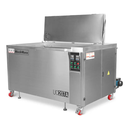 207 Gal / 785L Heavy Duty Industrial Ultrasonic Parts Washer, 28kHz 96 Transducers, Oil Skimmer, SS304 Tank, 22kW Heater, 208–240V 3 Phase Power