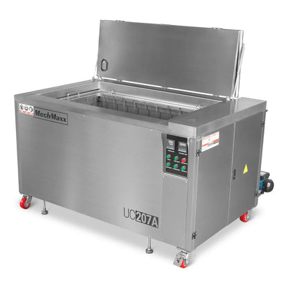 207 Gal / 785L Heavy Duty Industrial Ultrasonic Parts Washer, 28kHz 96 Transducers, Oil Skimmer, SS304 Tank, 22kW Heater, 208–240V 3 Phase Power