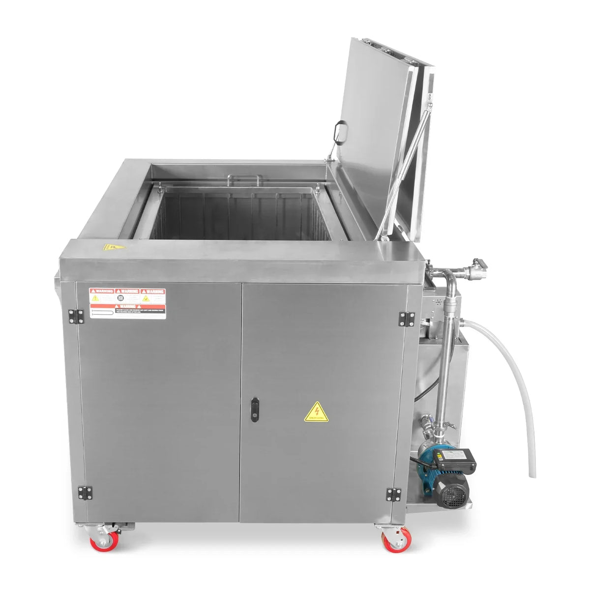 207 Gal / 785L Heavy Duty Industrial Ultrasonic Parts Washer, 28kHz 96 Transducers, Oil Skimmer, SS304 Tank, 22kW Heater, 208–240V 3 Phase Power