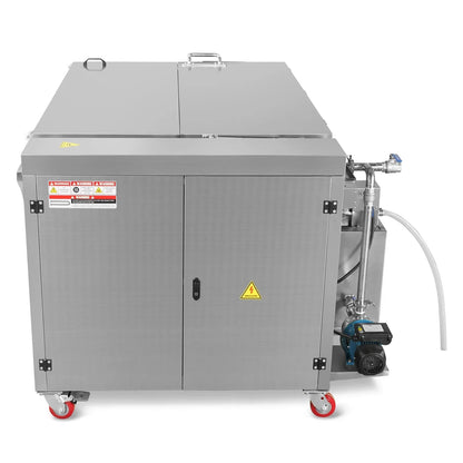 207 Gal / 785L Heavy Duty Industrial Ultrasonic Parts Washer, 28kHz 96 Transducers, Oil Skimmer, SS304 Tank, 22kW Heater, 208–240V 3 Phase Power