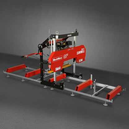 32" Portable Sawmill,  420cc 15HP DUCAR E-Start Gasoline Engine,  29" Board Width,  13' Track Length ,  SM32