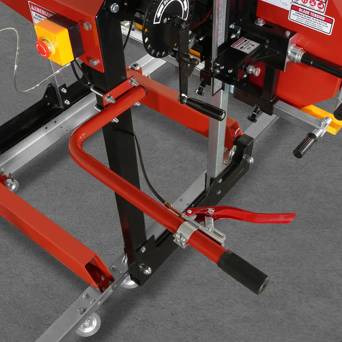 32" Portable Sawmill (5 x Blades Included),   KOHLER CH440 429cc E-Start Gasoline Engine,  26.5" Board Width,  20' Track Length (13' Track Length + 6.4' Track Extension Included) ,  SM-32