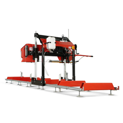 32" Portable Sawmill (5 x Blades Included),   KOHLER CH440 429cc E-Start Gasoline Engine,  26.5" Board Width,  20' Track Length (13' Track Length + 6.4' Track Extension Included) ,  SM-32