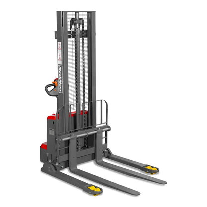 3300lbs Electric Straddle Stacker,  118" Lift,  Adjustable Legs & Forks,  F33-118SLA