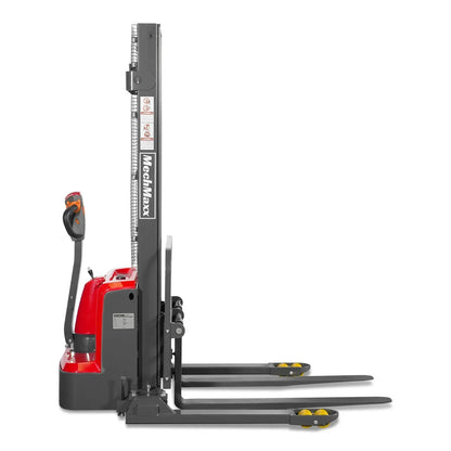 3300lbs Electric Straddle Stacker,  118" Lift,  Adjustable Legs & Forks,  F33-118SLA