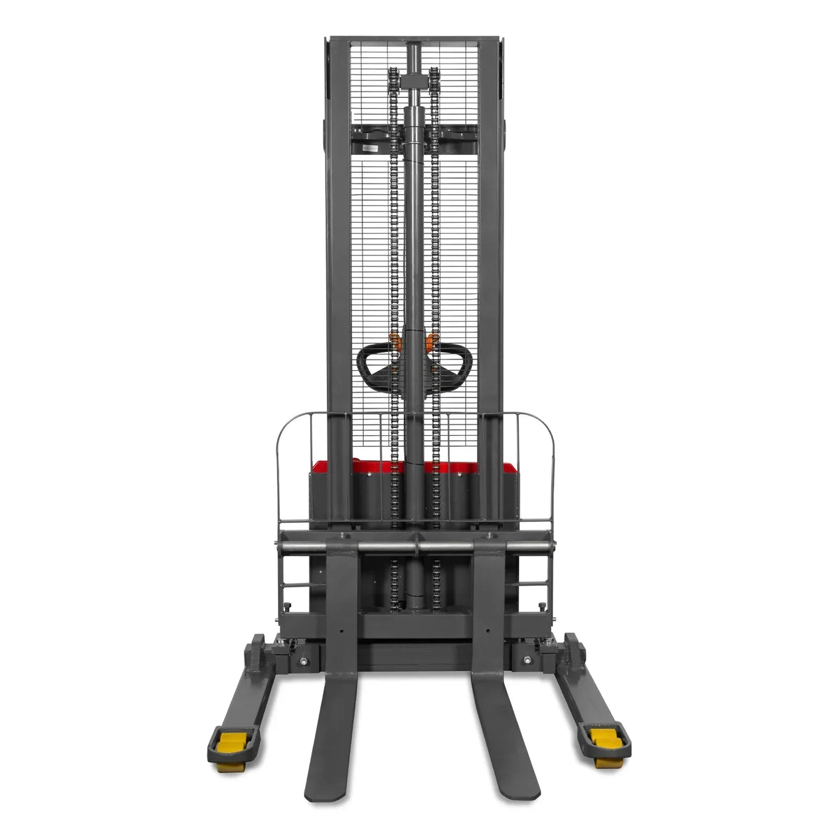 3300lbs Electric Straddle Stacker,  118" Lift,  Adjustable Legs & Forks,  F33-118SLA