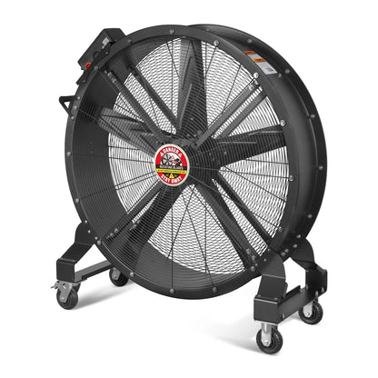 47" Portable Industrial Fan with Variable High-Efficiency PMSM Motor,Mobile High Volume Floor Fan for Warehouse,Workshop & Gym