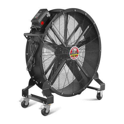 47" Portable Industrial Fan with Variable High-Efficiency PMSM Motor,Mobile High Volume Floor Fan for Warehouse,Workshop & Gym