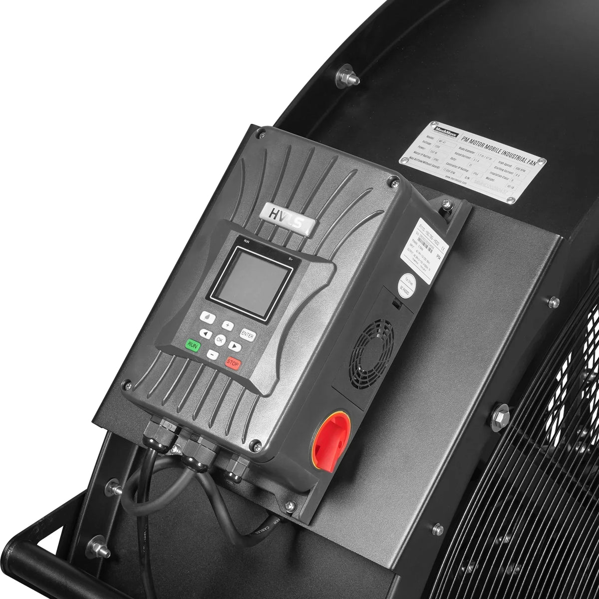47" Portable Industrial Fan with Variable High-Efficiency PMSM Motor,Mobile High Volume Floor Fan for Warehouse,Workshop & Gym