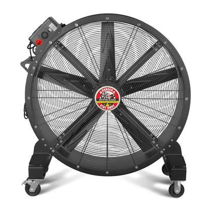 47" Portable Industrial Fan with Variable High-Efficiency PMSM Motor,Mobile High Volume Floor Fan for Warehouse,Workshop & Gym