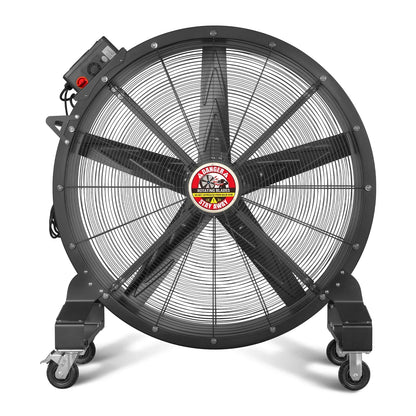 47" Portable Industrial Fan with Variable High-Efficiency PMSM Motor,Mobile High Volume Floor Fan for Warehouse,Workshop & Gym