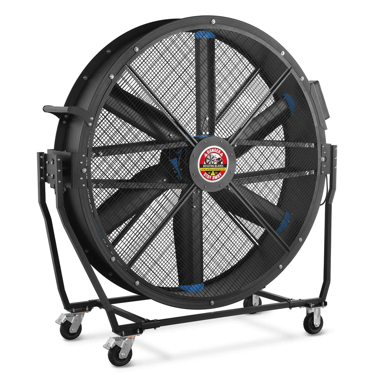 59" Portable Industrial Fan with Variable High-Efficiency PMSM Motor,Tiltable Mobile High Volume Floor Fan for Warehouse,Workshop & Gym