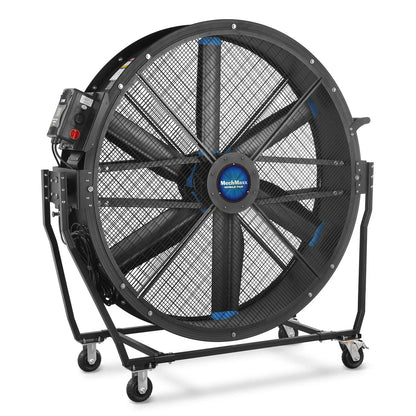 59" Portable Industrial Fan with Variable High-Efficiency PMSM Motor,Tiltable Mobile High Volume Floor Fan for Warehouse,Workshop & Gym
