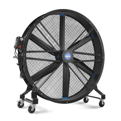 79" Portable Industrial Fan with Variable High-Efficiency PMSM Motor,Mobile High Volume Floor Fan for Warehouse,Workshop & Gym